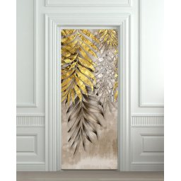 Nalepnica za vrata Zlatna monstera 6259