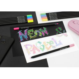 Drevene boje 1-12 Black Edition pastel-neon