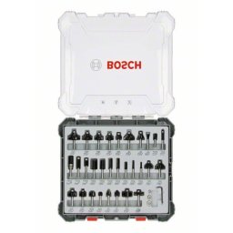 Bosch komplet raznih glodala, 30 komada, držač od 8 mm 30-piece mixed application router bit set. ( 2607017475 )