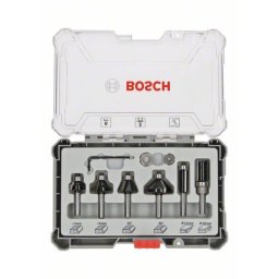 Bosch komplet glodala, 6 komada, Trim&Edging držač od 8 mm 6-piece Trim i edging router bit set. ( 2607017469 )