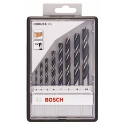 Bosch 8-delni robust Line set spiralnih burgija za drvo 3 4 5 6 7 8 9 10 mm ( 2607010533 )