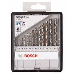 Bosch 13-delni robust line set burgija za metal HSS-G, 135° 1,5 2 2,5 3 3,2 3,5 4 4,5 4,8 5 5,5 6 6,5 mm, 135° ( 2607010538 )