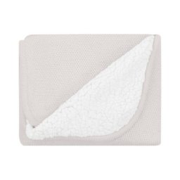 KikkaBoo pleteno dvostrano baby ćebence sherpa 75x100 dream big beige ( KKB12048 )