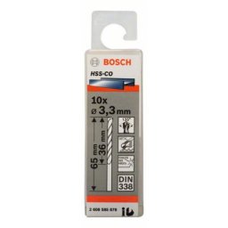 Bosch burgija za metal HSS-Co, din 338 3,3 x 36 x 65 mm, 1 komad ( 2608585878. )