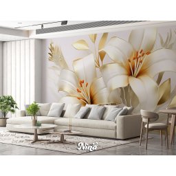Foto tapet Veliki beli ljiljani Tapet373