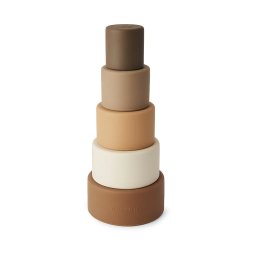 Silikonski toranj za slaganje Vanja - Brown Mix