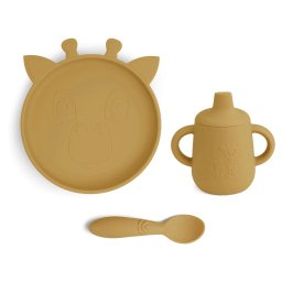 Silikonski set za jelo Elke - Dusty Yellow