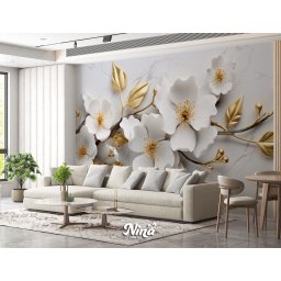 Foto tapet Elegantni beli cvet Tapet380