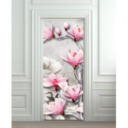 Nalepnica za vrata Roze cvetovi 6270
