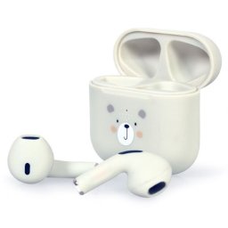 Slušalice Bluetooth 5.0 Gembird TWS-01 Teddy, bežične bubice sa mikrofonom bele