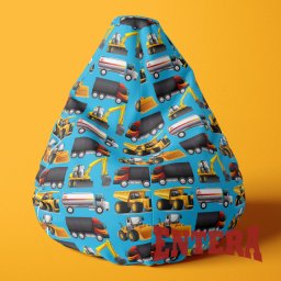 Veliki LazyBag plavi kamioni low square ( 051 )