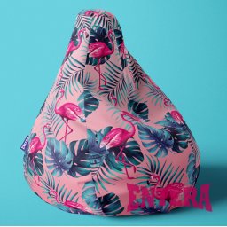 Veliki LazyBag roze flamingosi low square ( 022 )