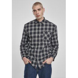 Oversized Check Shirt Midnight/White