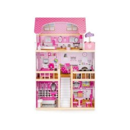 Eco Toys drvena kućica za lutke, led nameštaj ( HM006391 )