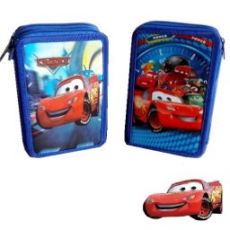 Pernica Cars trodelna puna školskog pribora