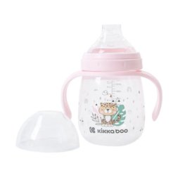 KikkaBoo šolja sa silikonskim piskom Savanna 240ml pink ( KKB31061 )