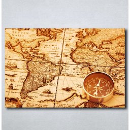 Slike na platnu Stara mapa sveta i kompas Nina163_P