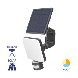 Solarna LED zidna lampa sa senzorom 15W CCT IP54