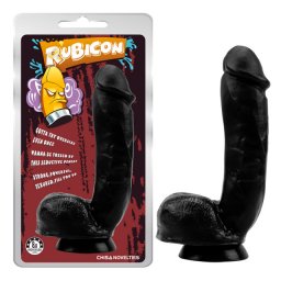 Crni dildo sa testisima 22cm Rubicon