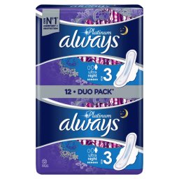 ALWAYS PLATINUM NIGHT DUO ULOŠCI 12 KOMADA