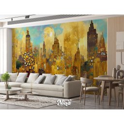 Foto tapet Umetnost na zidu Gustav Klimt Tapet389