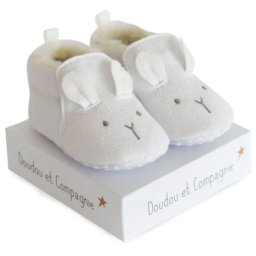 Doudou nehodajuće patikice - bele 0-6 m ( DC3707 )
