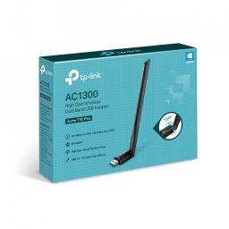 Wireless USB Adapter TP-LINK T3U Plus, AC1300, dual bend, External High Gain Antenna