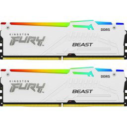 Kingston DDR5 64GB (2x32GB) 5200MHz CL36 [fury beast] white RGB EXPO memorija ( KF552C36BWEAK2-64 )