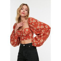 Ženski crop top Trendyol Floral