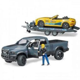 Dzip Ram sa prikolicom i Bruder auto roadster 025045