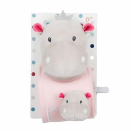 Bebi plišani rastimetar Hippo Pink