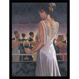 Lepotica na koktelu, uramljena slika 50x70cm