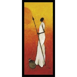 Africki ratnik 2, uramljena slika 30 x 70 cm