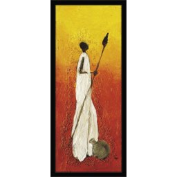Africki ratnik, uramljena slika 30 x 70 cm