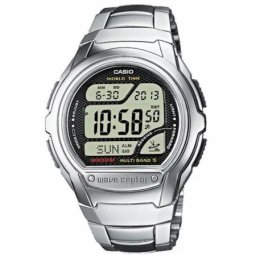 Muški casio crni srebrni digitalni sportski ručni sat sa srebrnim metalnim kaišem ( wv-58de-1aveg )