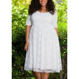 Haljina za vencanje za punije dame sa rukavicima