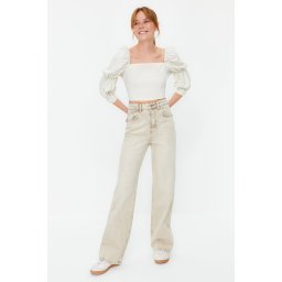Ženski krop top Trendyol Ruffle detailed