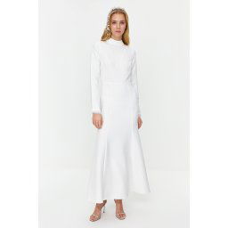 Trendyol White Wedding/Special Day Woven Bride Evening Dress