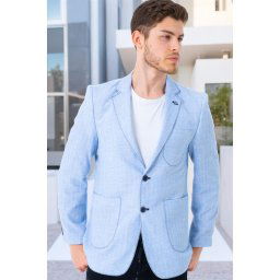 C9059 DEWBERRY MEN'S JACKET-LIGHT BLUE