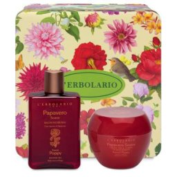 L’erbolario Sweet Poppy Set u kutiji Krema za telo, 200 ml i Gel za tuširanje, 250 ml
