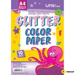 DEKORATIVNI KARTON GLITER PINK 250g A4 10/1