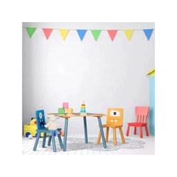 Kinder home dečiji drveni sto sa 2 stolice šareni ( TF6051 )