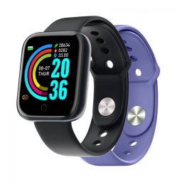 Celly smart band Trainerbeat 1.44" crna + ljubičasta narukvica