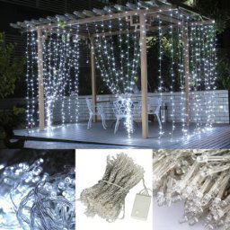 Ukrasna led svetla zavesa 3x3m toplo bela ( 1337 )