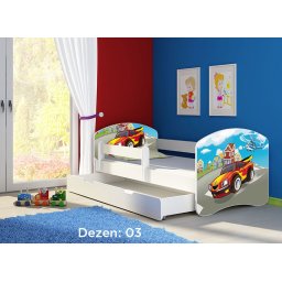 KREVET ZA DECU WHITE SA FIOKOM 180X80 ACMA 2 03