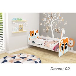KREVET ZA DECU ANIMALS 180X80 CM WHITE ACMA VII 02