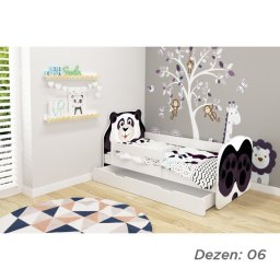 KREVET ZA DECU ANIMALS 160X80 CM SA DODATNOM FIOKOM WHITE ACMA VII 06