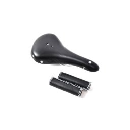 M-wave sedište-monte grappa mc1 kožno crno+ručke kožne 120mm ( 140052 )