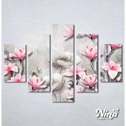 Slike na platnu Roze i sivi cvetovi Nina537_5