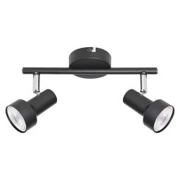 SPOT LAMPA 2XGU10 KONRAD 5323 CRNI RABALUX